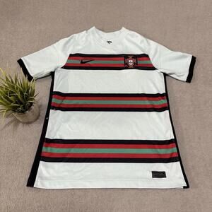 Portugal National Team Away Jersey Nike White Stripe Youth XL Soccer Shirt Boys